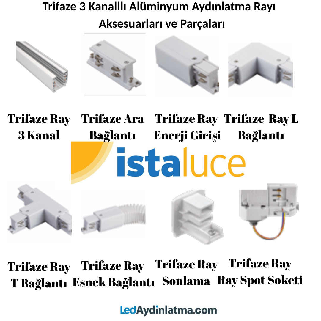 Trifaze 3 Kanal Aydınlatma Ray