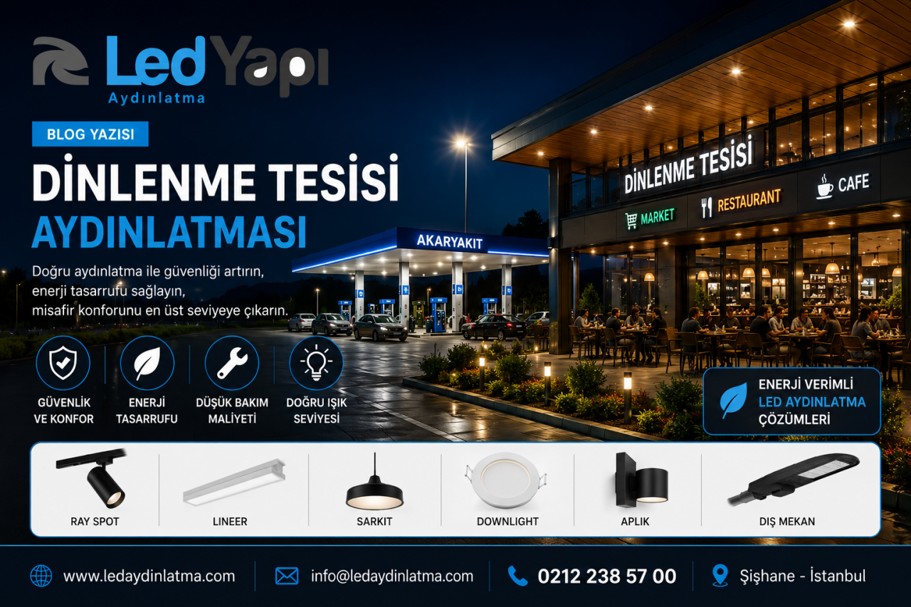 Akaryakıt İstasyonu ve Dinlenme Tesisi Aydınlatması İçin Profesyonel Çözümler