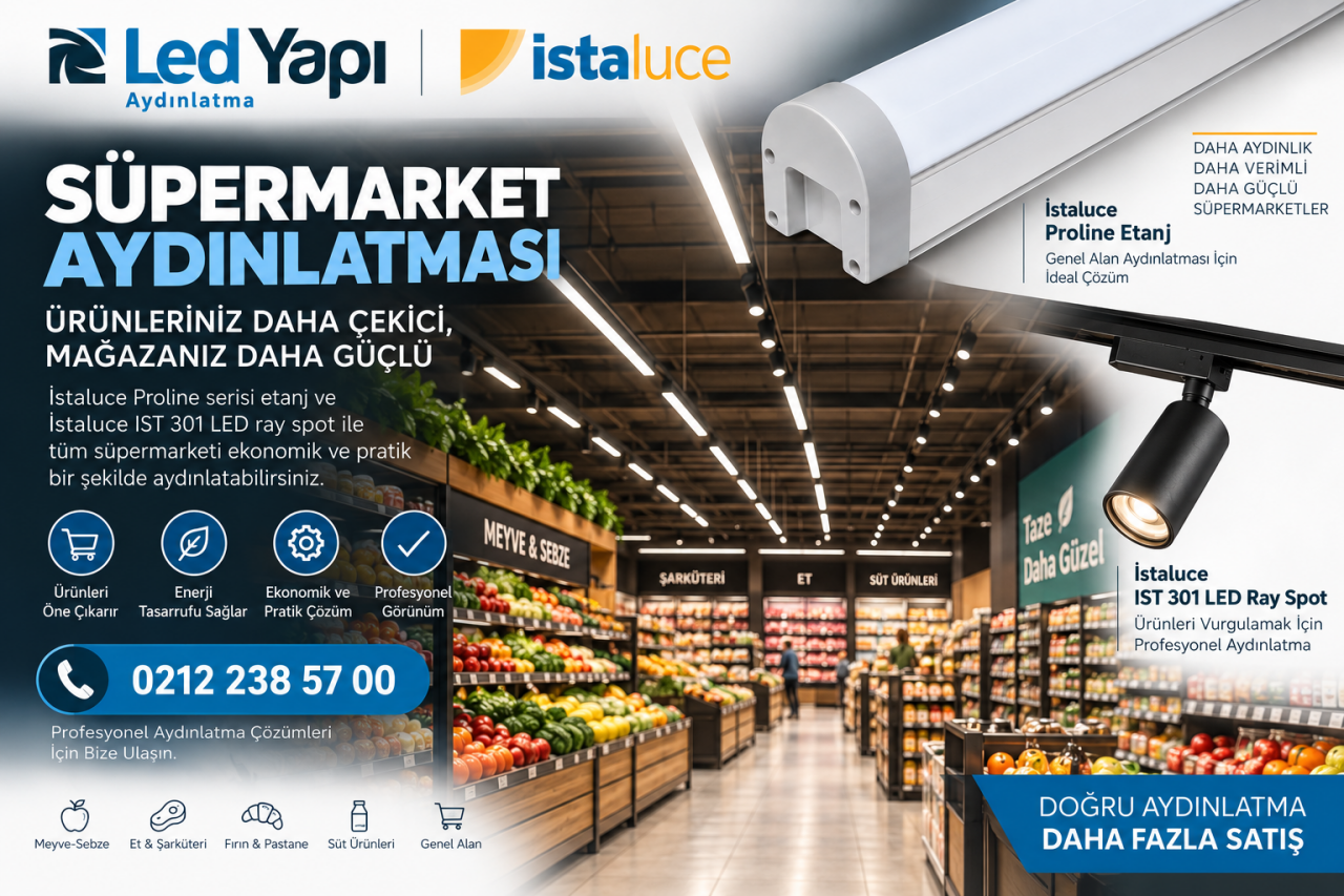Süpermarket Aydınlatması Nasıl Olmalı?