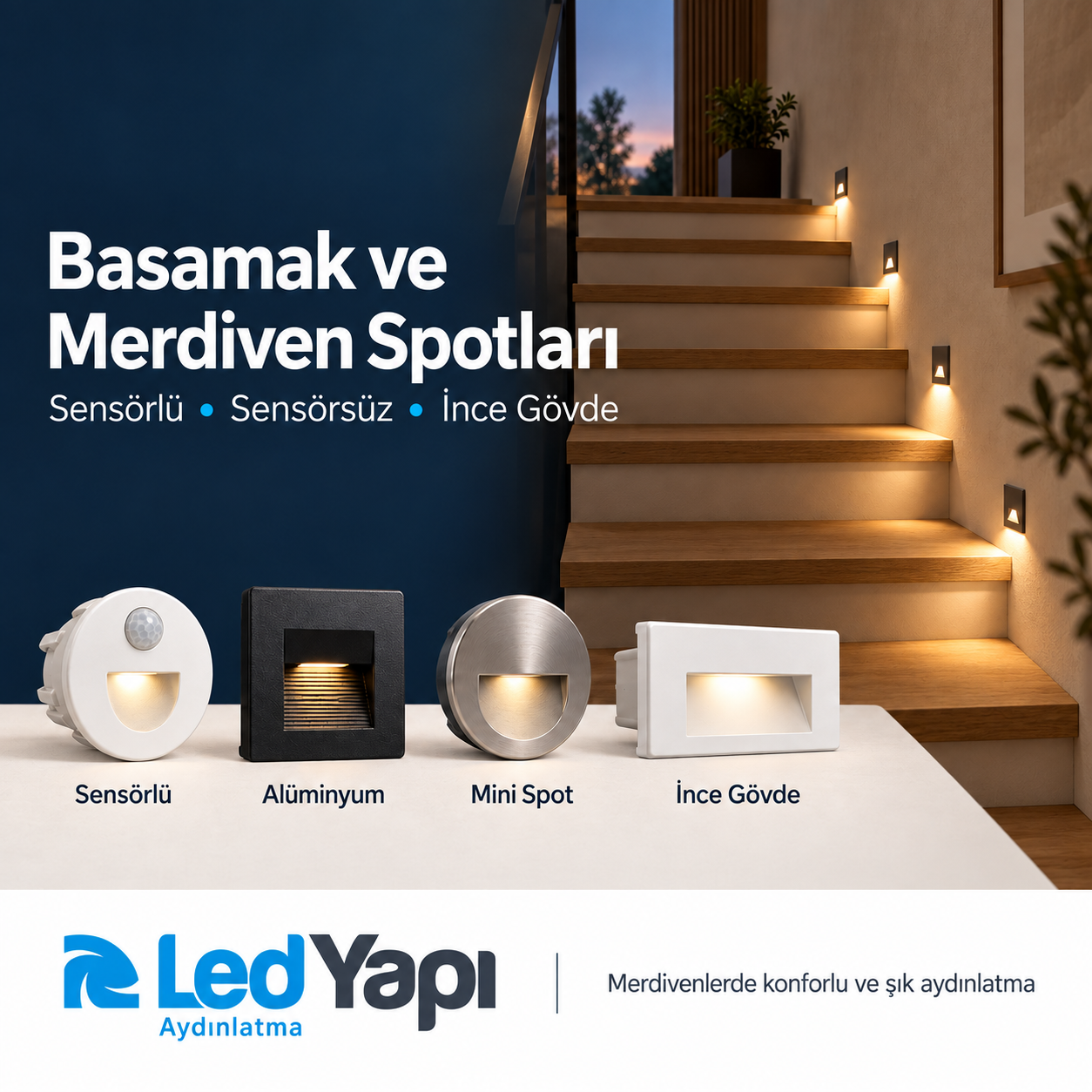 Basamak ve Merdiven Spotları: Küçük Armatürlerle Şık ve Konforlu Aydınlatma