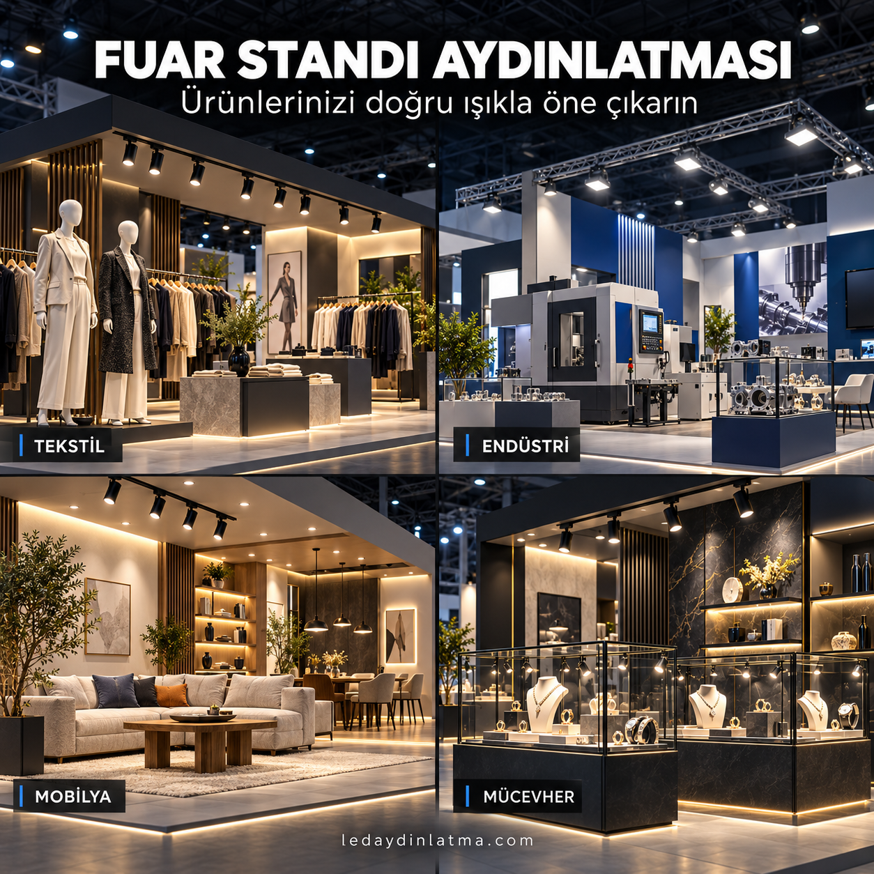 Fuar Standı Aydınlatması: Ürünlerinizi Doğru Işıkla Öne Çıkarın