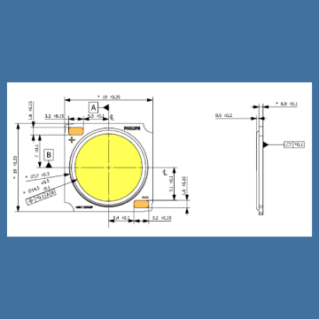 PHILIPS Fortimo SLM VO 8XX LES15 COB LED 36vdc,540~1080mA,20W~max:40W CRI:80