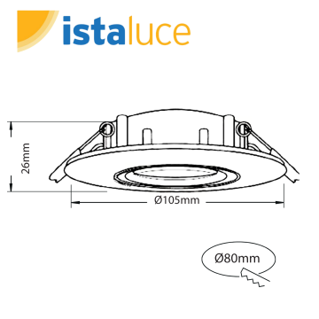 İSTALUCE İST-144 Gömme GU10 Hareketli Spot