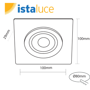 İSTALUCE İST-145 KARE GU10 Hareketli Spot