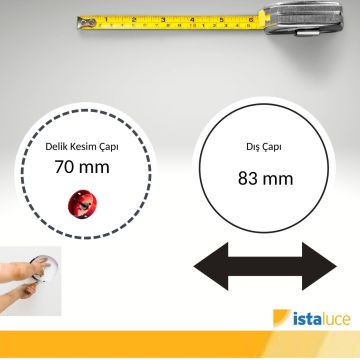 İSTALUCE İST-127 Gömme Led Spot Kasası
