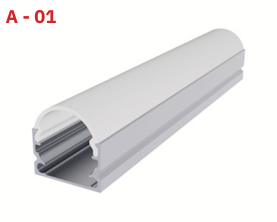 İstaluce 12×18 LED Profil – 1mt Alüminyum Difüzörlü,Bombe Kapak |