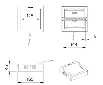 Philips SmartBright CNG Downlight DN058C LED15 KARE SIVAÜSTÜ 11,5W 3000/4000/6500K 1160-1250 Lümen 35.000 Saat