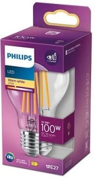 Philips Filament Led Ampul 10.5w Şeffaf 100 W A60 E27