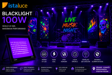 100W Blacklight Projektör, Profesyonel UV Aydınlatma