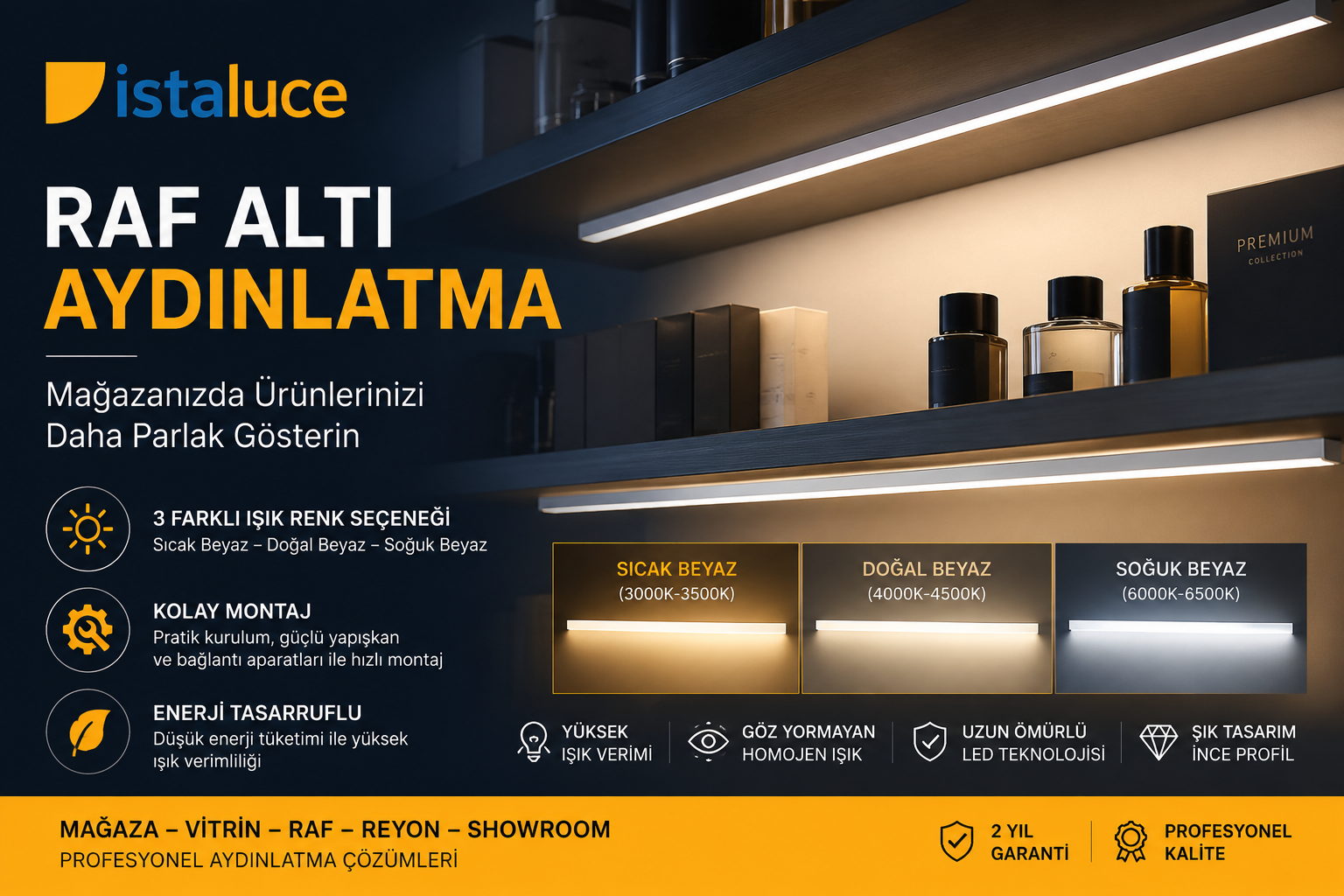 Mağaza Raf Altı Aydınlatma 100 cm
