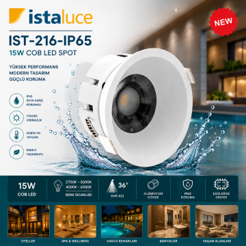 IST-216-IP65 15 WATT LED SPOT SUYA KARŞI KORUMALI