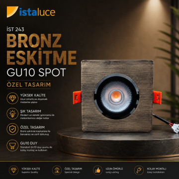 İSTALUCE İST 243 GU 10 BRONZ ESKİTME SIVALTI