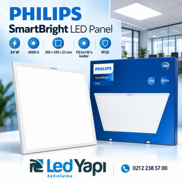 PHILIPS SMARTBRIGHT 60X60 KAROTAVAN LED PANEL RC048B G4