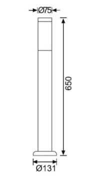 JUPITER JG824 E27 DUYLU BAHÇE BOLARD IP44