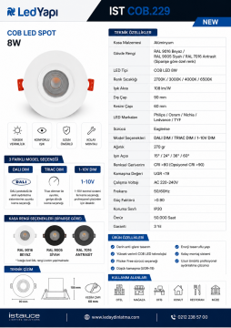 İSTALUCE İST 229 LED SPOT KASASI