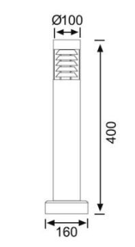 JUPITER JG832 E27 DUYLU BAHÇE BOLLARD IP44