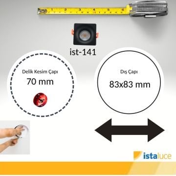 İSTALUCE İST-141 KARE LED SPOT KASASI