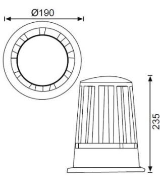JUPITER JG933 E27 DUYLU BAHÇE SET ÜSTÜ ARMATÜR IP44