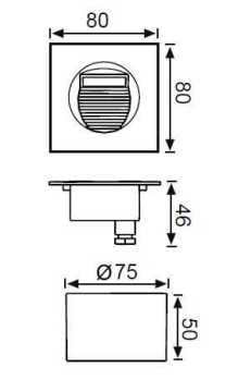 JUPITER LW429 1,5W LED 3000K SIVA ALTI MERDİVEN ARMATÜRÜ IP44