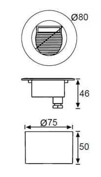 JUPITER LW430 1,5W LED 3000K SIVA ALTI MERDİVEN ARMATÜRÜ IP44