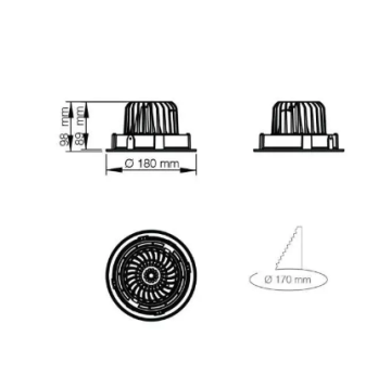 İSTALUCE İST-102 LED 30W/40W COB SIVA ALTI YUVARLAK ARMATÜR