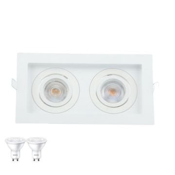 İSTALUCE İST 116-2 İKİLİ LED SPOT KASASI