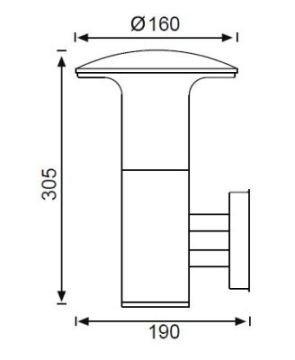 JUPITER JG947 BAHÇE APLİK ARMATÜR