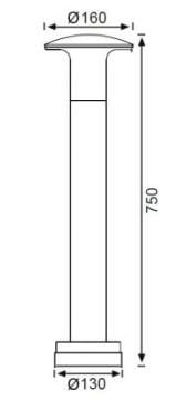 JUPITER JG949 E27 DUYLU BAHÇE DİREK ARMATÜR
