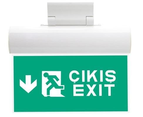 LUDEL ACİL ÇIKIŞ YÖNLENDİRME ARMATÜRÜ SIVAÜSTÜ 1W ACİLDE 3 SAAT PİLLİ