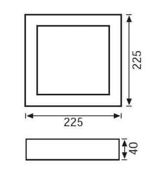 LC455 18W SIVA ÜSTÜ 22.5X22.5CM LED PANEL