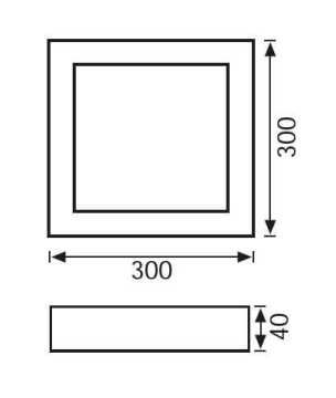 LC456 24W SIVA ÜSTÜ 30X30CM LED PANEL