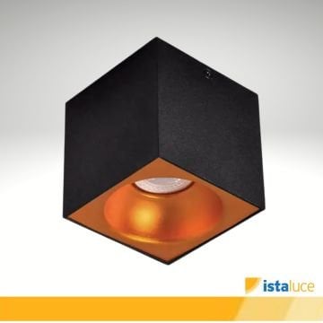 İstaluce ist-616 Kare  Sıvaüstü Tavan İçi Gold Gu10 Led Spot