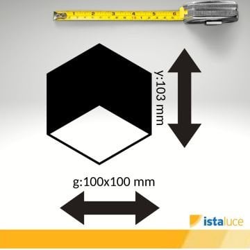 İstaluce ist-616 Kare  Sıvaüstü Tavan İçi Gold Gu10 Led Spot