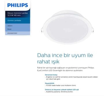PHILIPS MESON 4'' 12,5W SIVA ALTI LED DOWNLIGHT