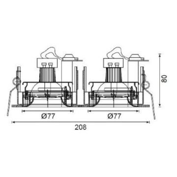 JUPITER JD231 2'li Hareketli Spot Beyaz