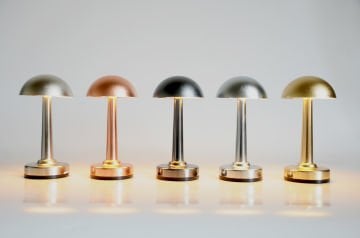 Lalumi Lamba PRO Kablosuz Şarjlı Pilli Masa Lambası Metalik Pleo 2x2000mAh