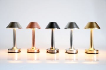 Lalumi Lamba PRO Kablosuz Şarjlı Pilli Masa Lambası Metalik Crato 2x2000mAh