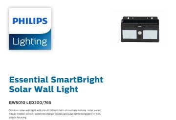 Philips Solar Aplik Armatür BWS010 LED300/765 30W 6500K