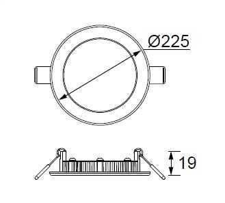 JUPITER 18W LD473 Slim LED Panel 3000K (Gün Işığı)