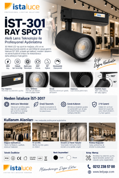 İSTALUCE İST-301 30W MONOFAZE LED RAY SPOT