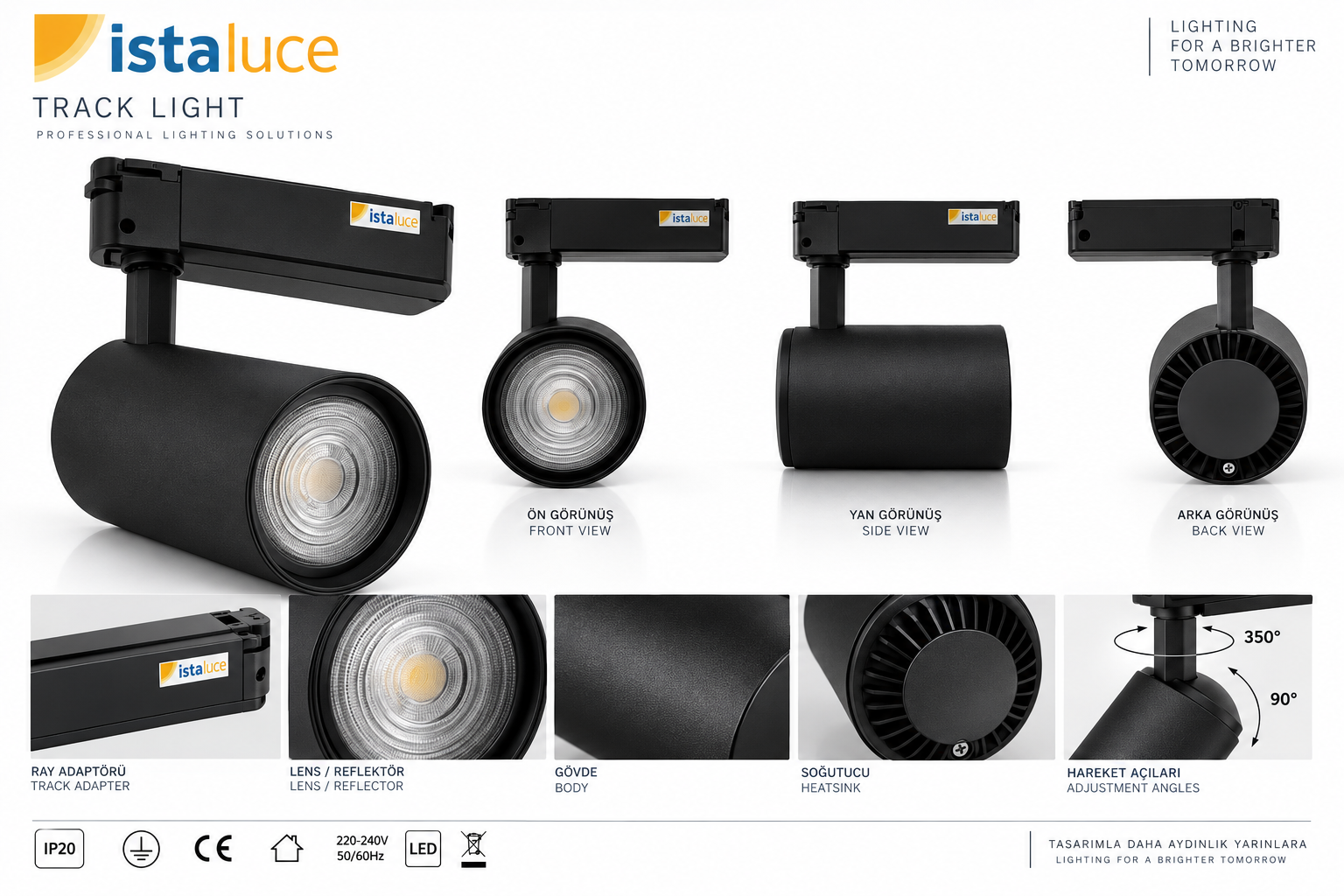 İSTALUCE İST-301 30W MONOFAZE LED RAY SPOT