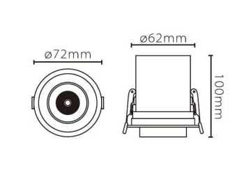 JUPITER LD501 Hareketli S.A LED Spot (3000K)