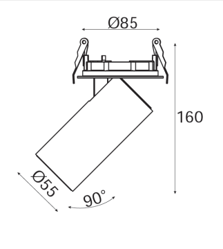 JUPITER LD500 Hareketli S.A LED Spot (3000K)