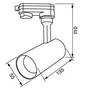 JUPITER LR465 Monofaze Soketli LED Ray Spot (3000K)