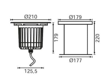 JUPITER LG979 LED Gömme Bahçe Armatürü (3000K)