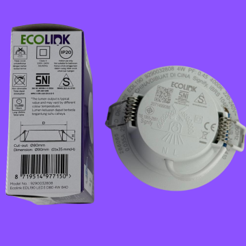 Ecolink EDL190 LED3 D80 4W slim downlight