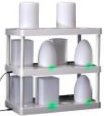 IMAGILIGHTS INDU 8 ÇOKLU ŞARJ CİHAZI + ADAPTÖR + 2 IR-UZAKTAN KUMANDA + 4 KATLAMA BORUSU