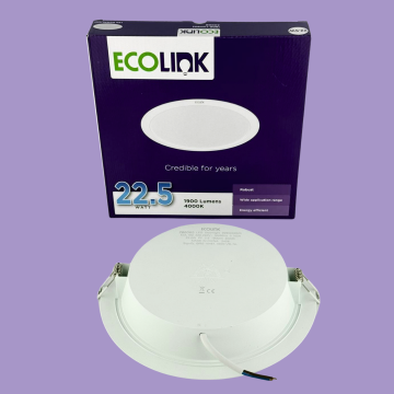 Ecolink EDL190 LED18 D200 22.5 Watt sıvaaltı slim downlight