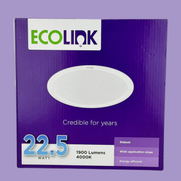 Ecolink EDL190 LED18 D200 22.5 Watt sıvaaltı slim downlight