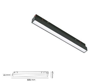 48V MAGNET  20 W LİNEER SPOT